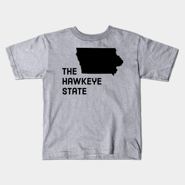 Iowa - The Hawkeye State Kids T-Shirt by whereabouts